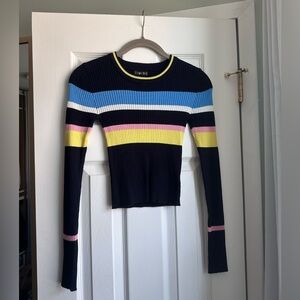 Timing Multicolor Striped Crop Top